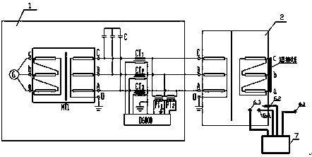 Temperature rise test and measurement system and method for split heat dissipation transformer