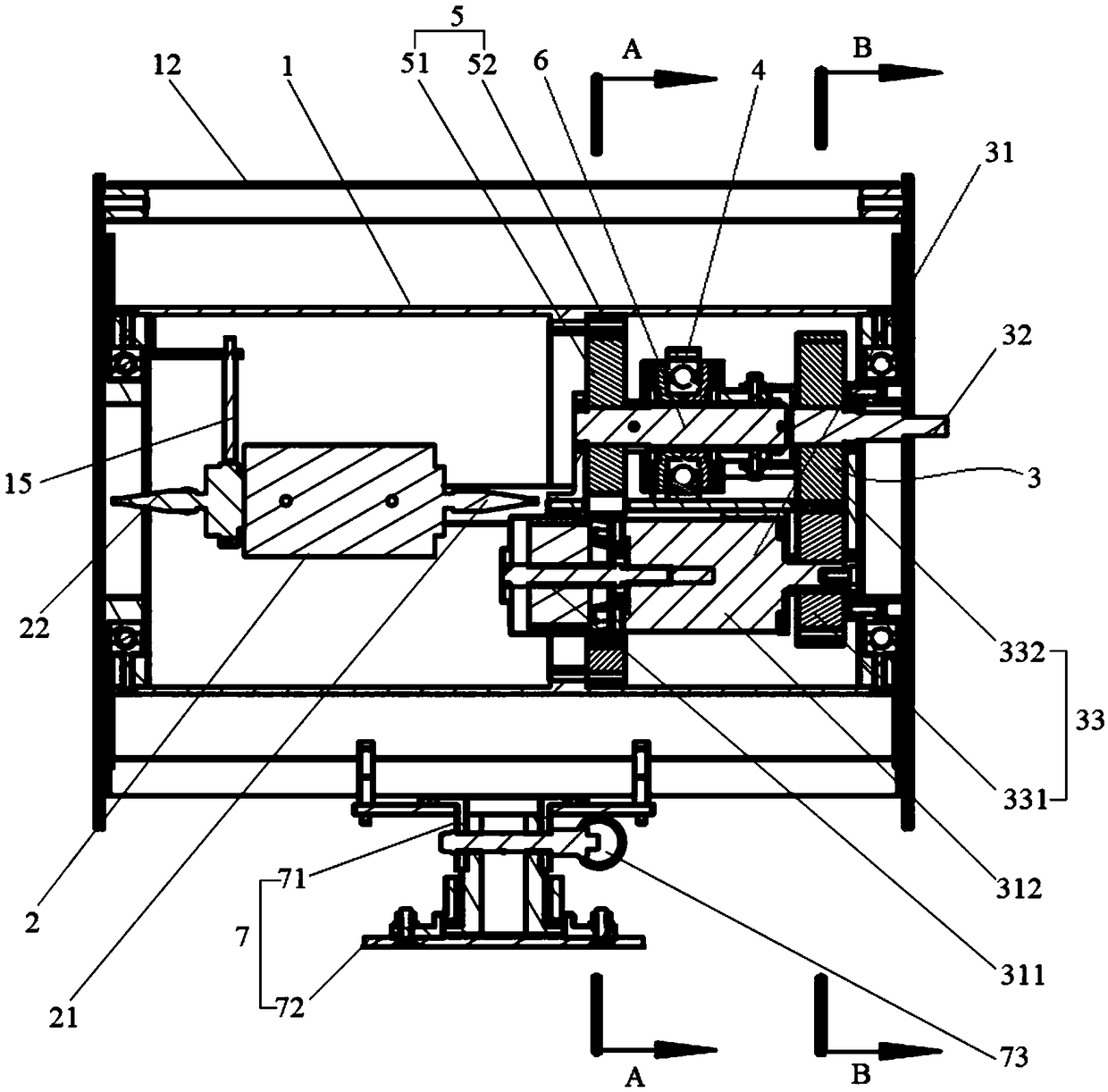 Winch for captive balloon cable take-up and paying-off