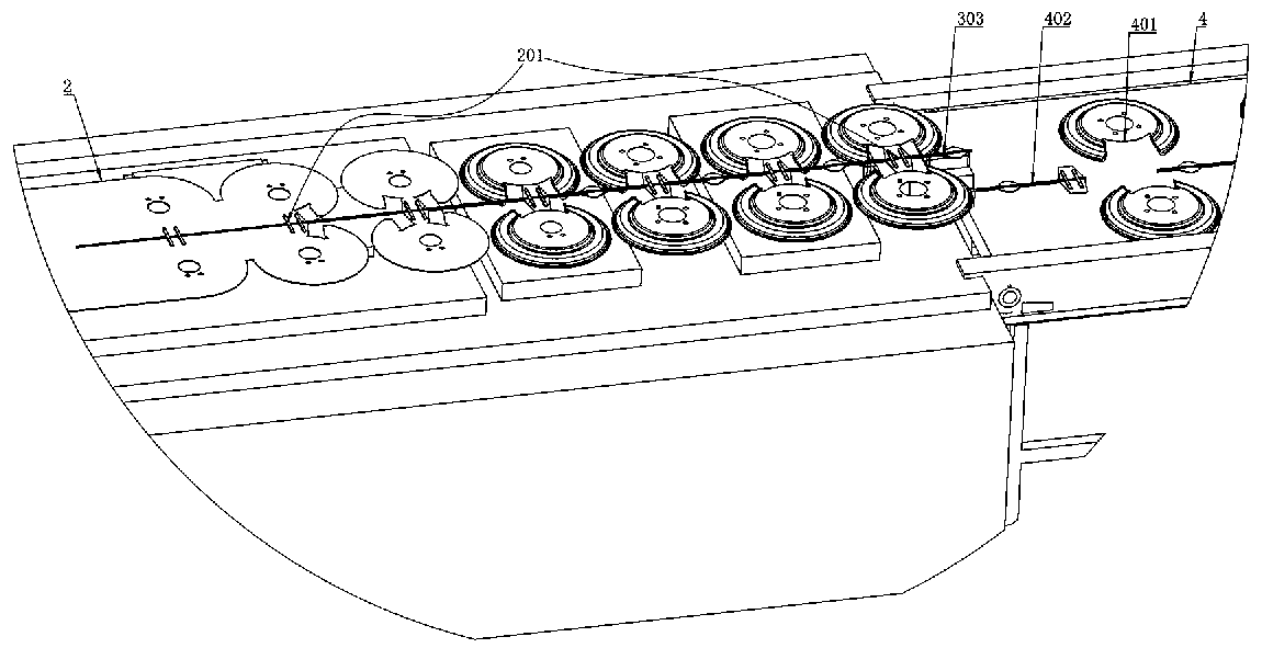 Automatic production device for brake disc housing