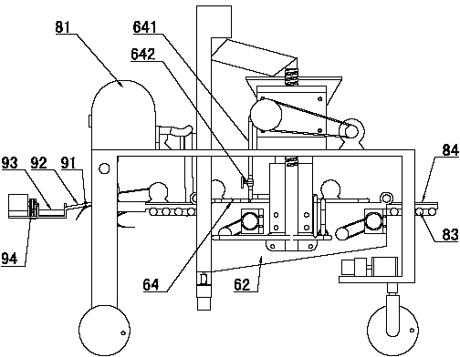 Full-automatic green belt pruning and cleaning trolley