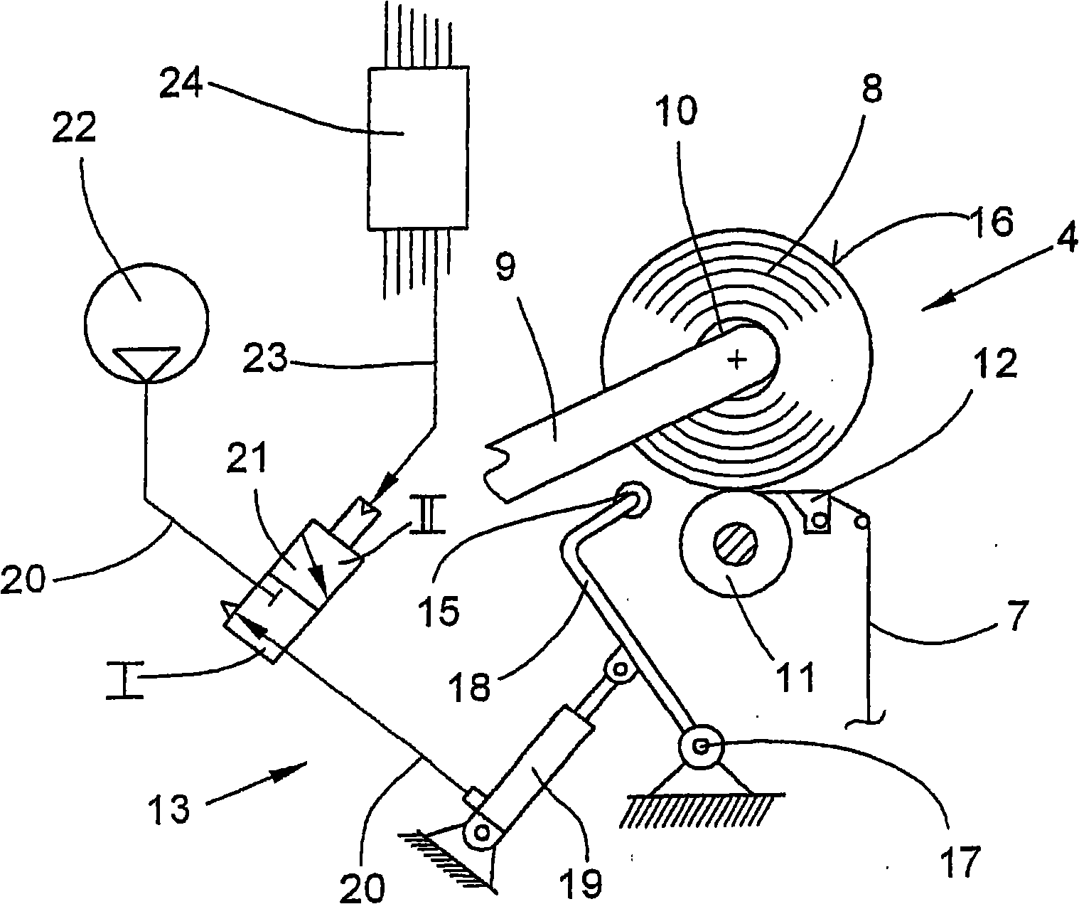 Winding device for open-end spinning machine workstation