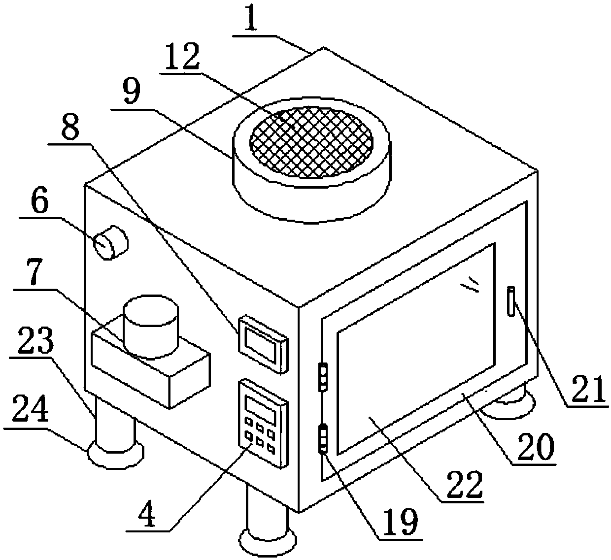 Temperature-controllable automatic drying equipment for processing of bamboo toy