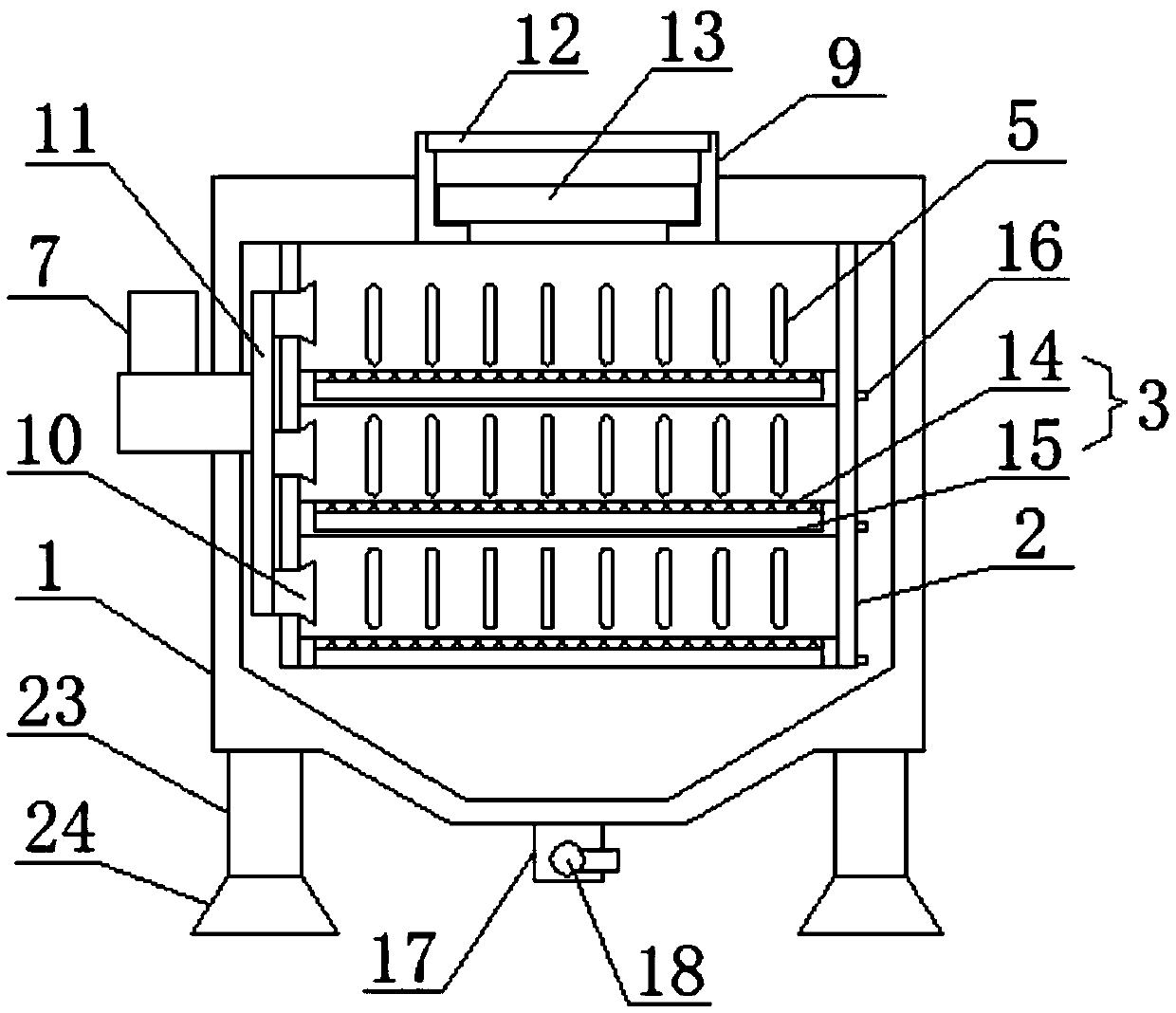 Temperature-controllable automatic drying equipment for processing of bamboo toy