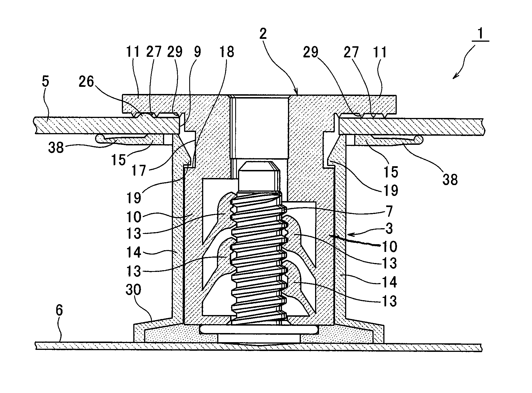 Fasteners for clamping sheet-form members, and apparatus and method using such fasteners to attach undercover onto underside of vehicle floor panel