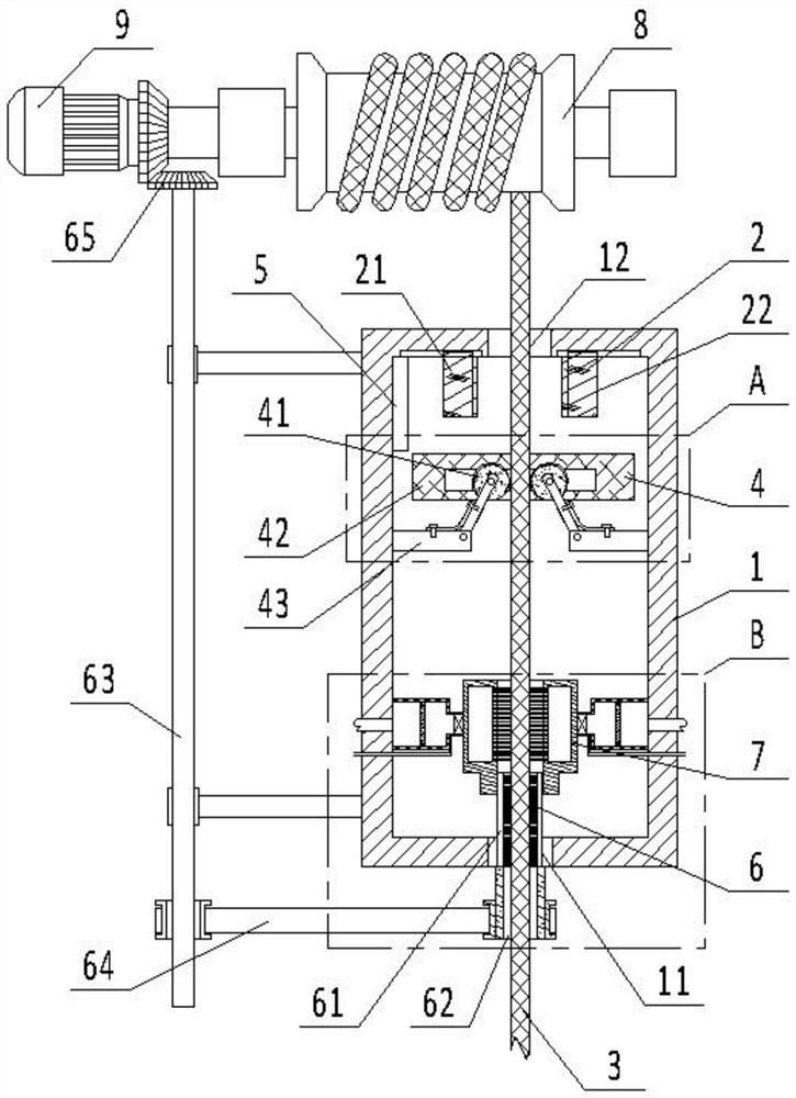 Automatic maintenance device for steel wire rope of sluice winch type hoist