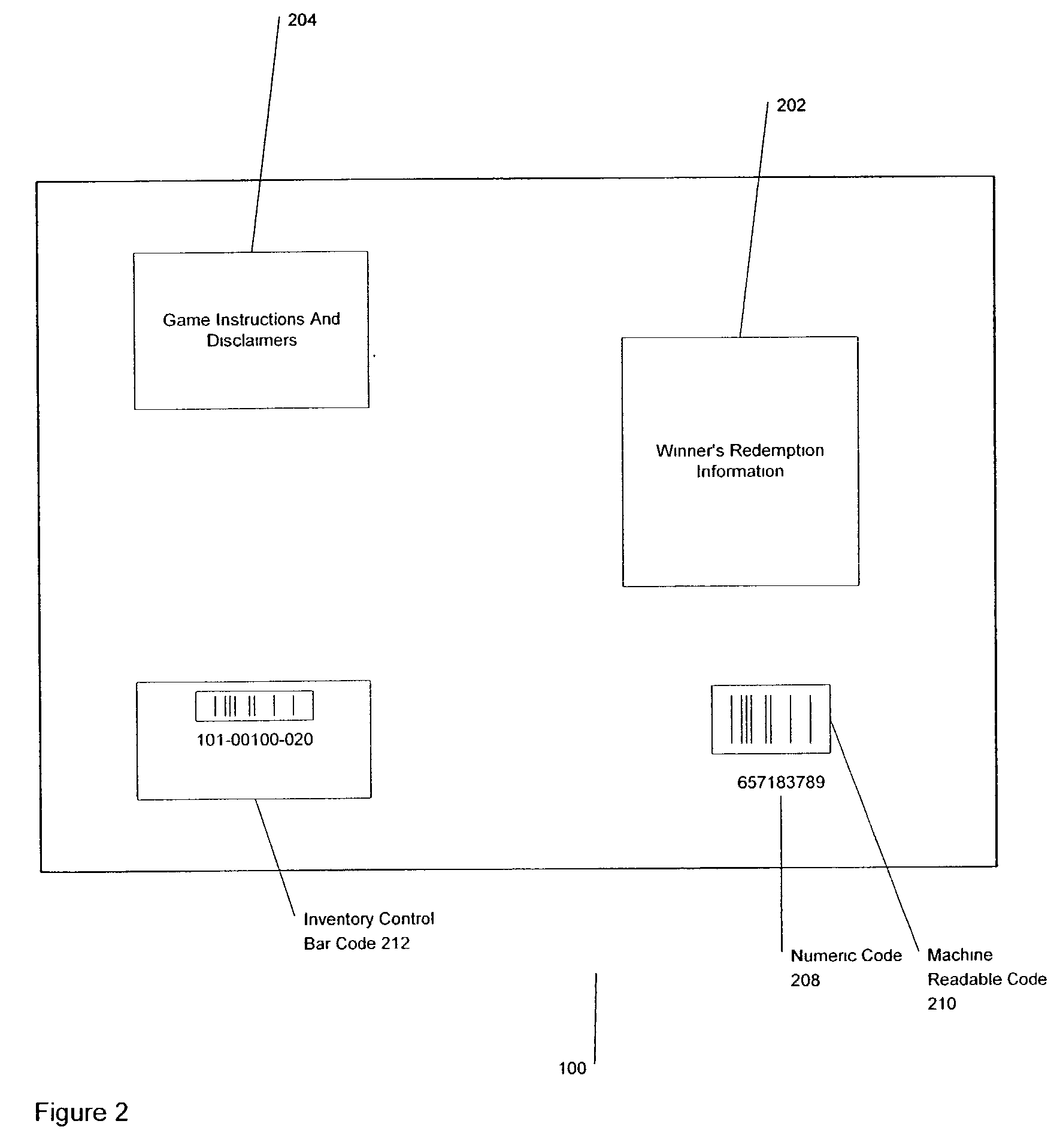 Instant-win lottery ticket allowing keyless validation and method for validating same