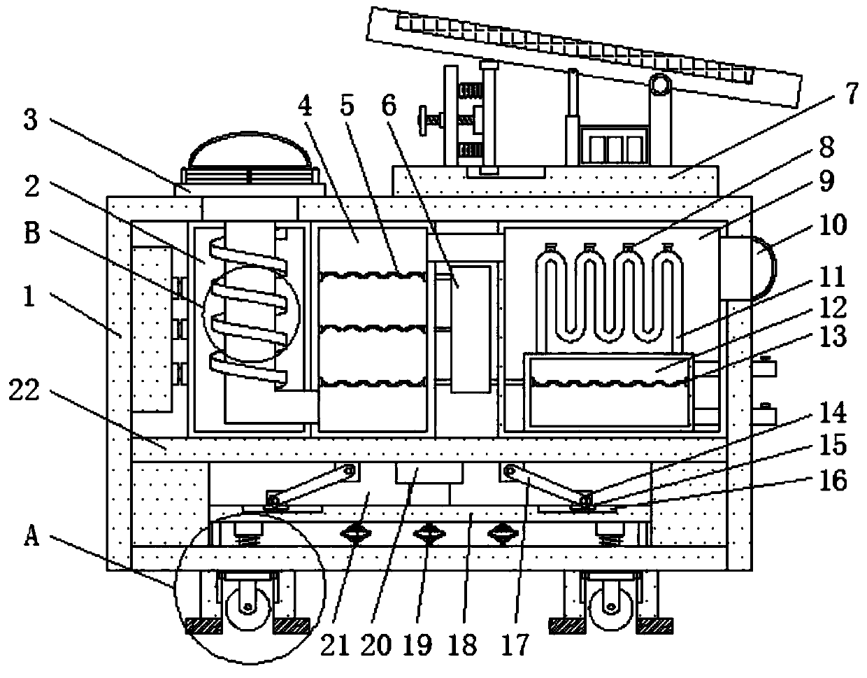 Energy-saving high-efficiency heating and ventilation type heating apparatus