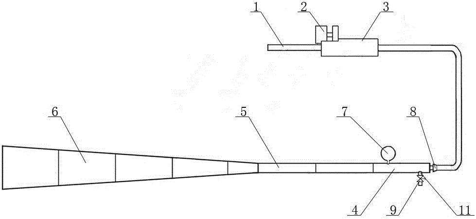 Plug-in sampler with variable diameter nozzle