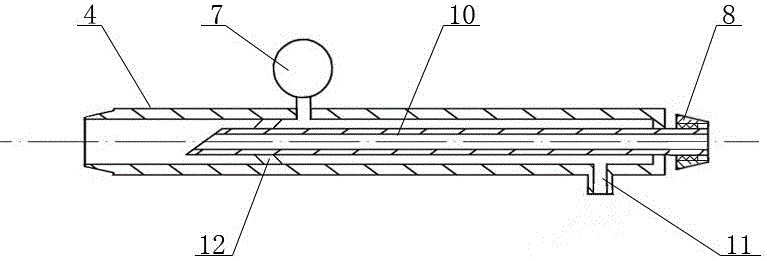 Plug-in sampler with variable diameter nozzle