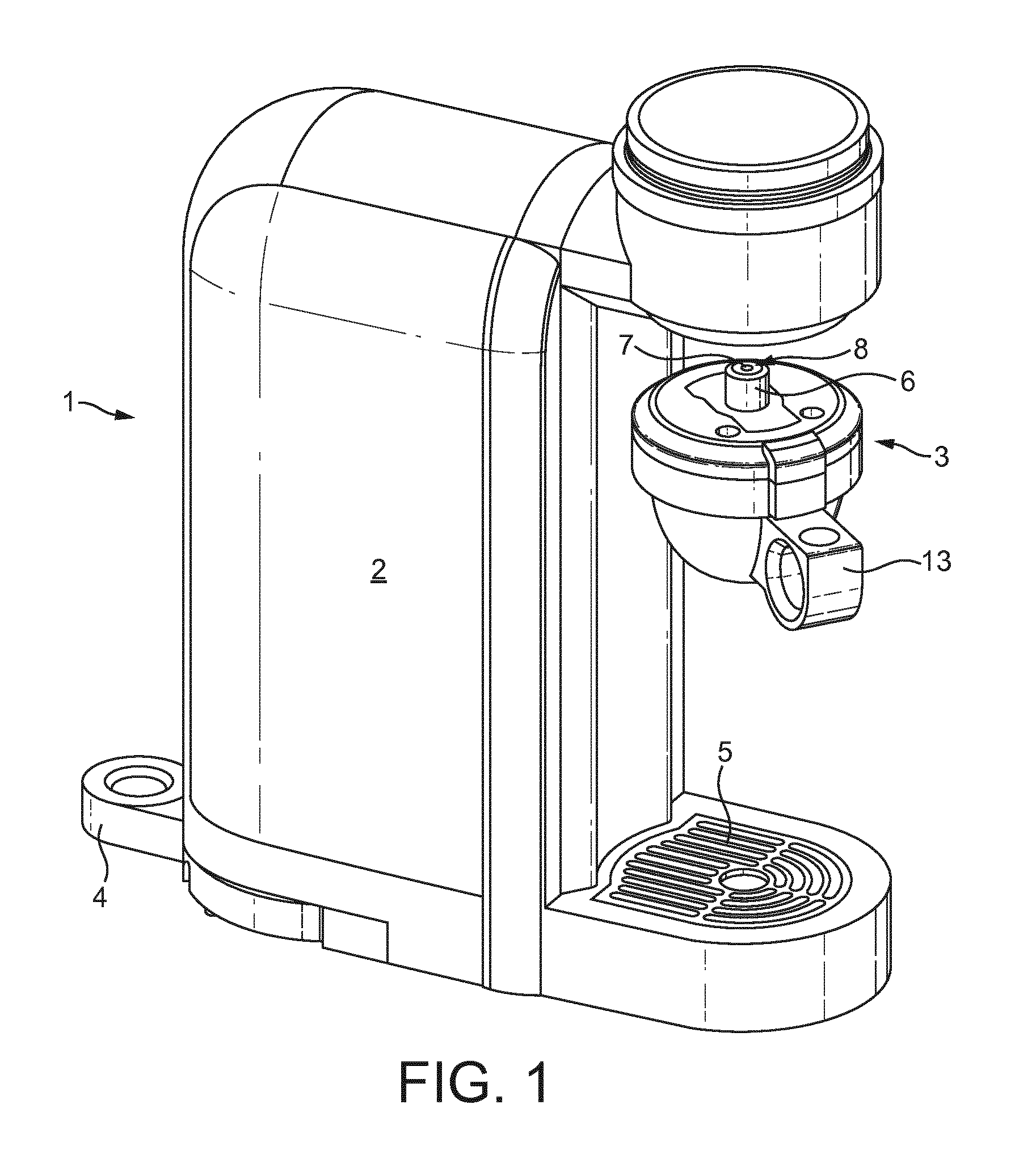 A food or beverage preparation machine with detachable brewing unit