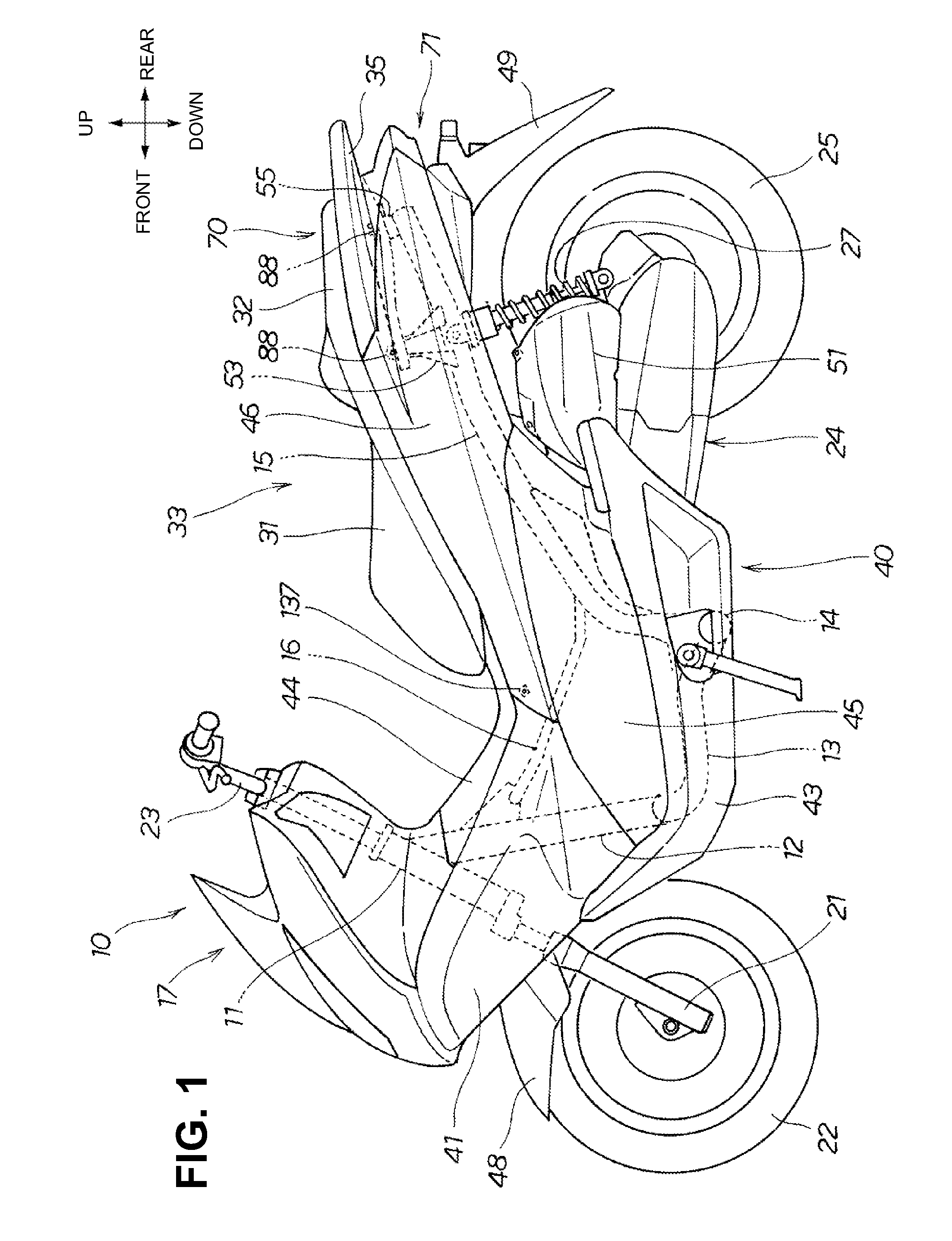 Rear body structure for a vehicle, and vehicle incorporating same