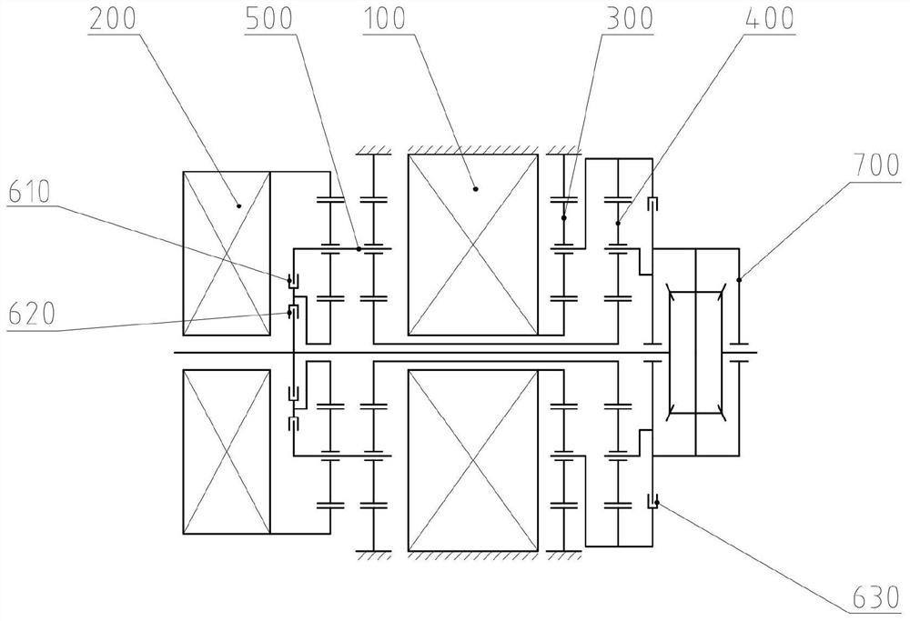 Multi-mode dual-motor coupling electric drive axle