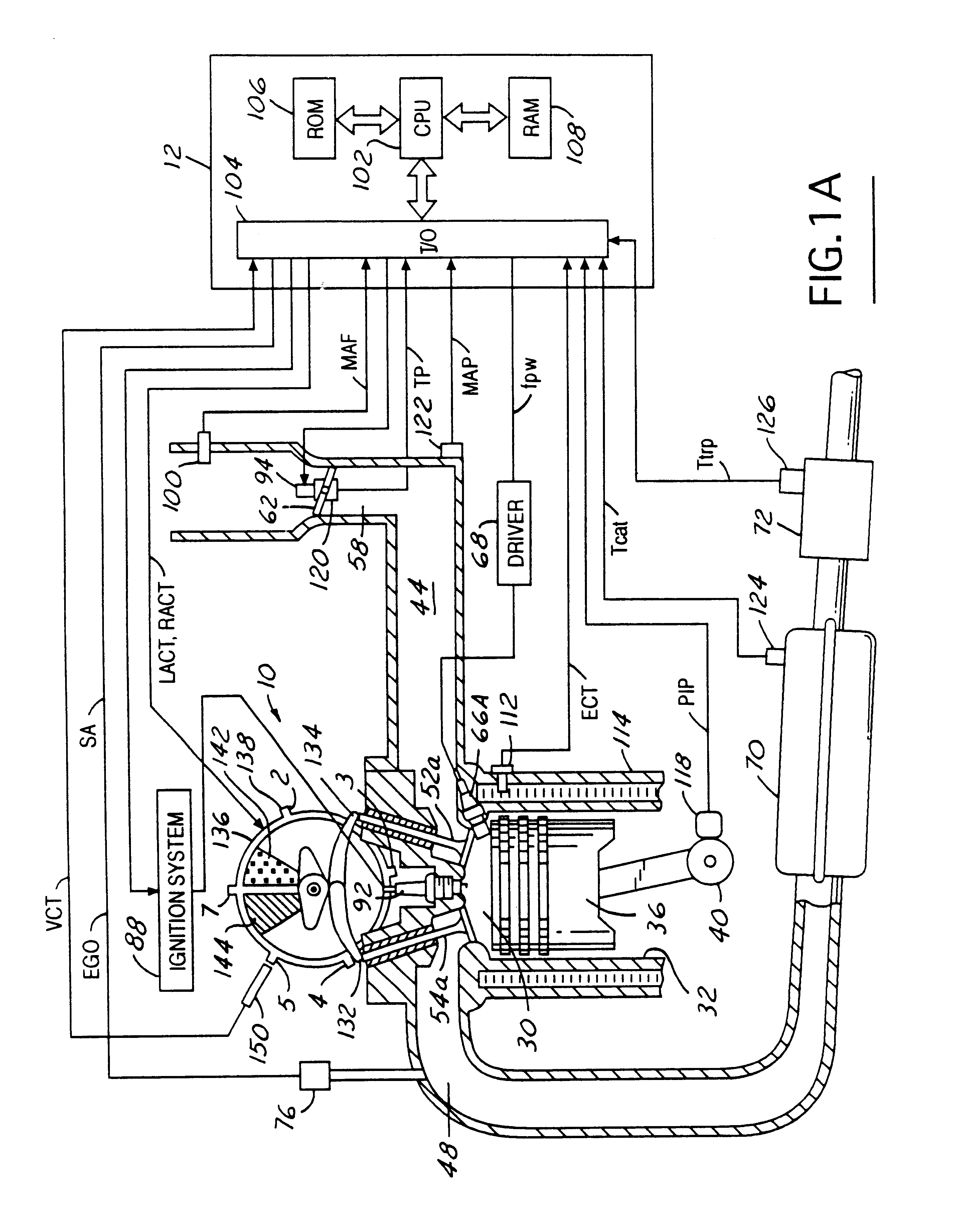 Control method for a vehicle having an engine