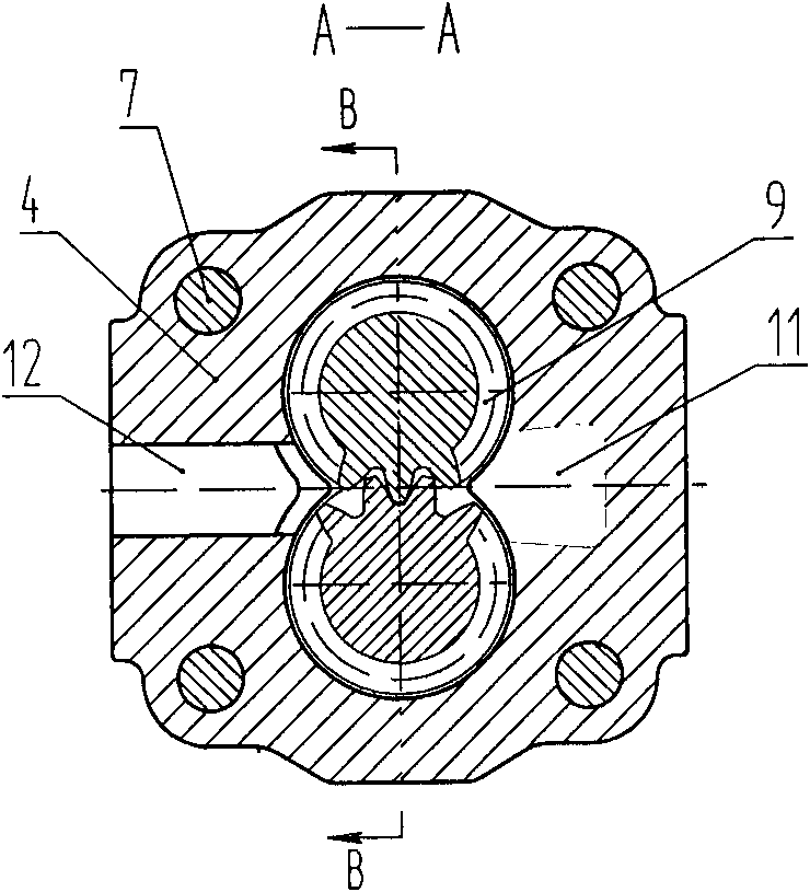 High-pressure gear pump having rectangular oil outlet