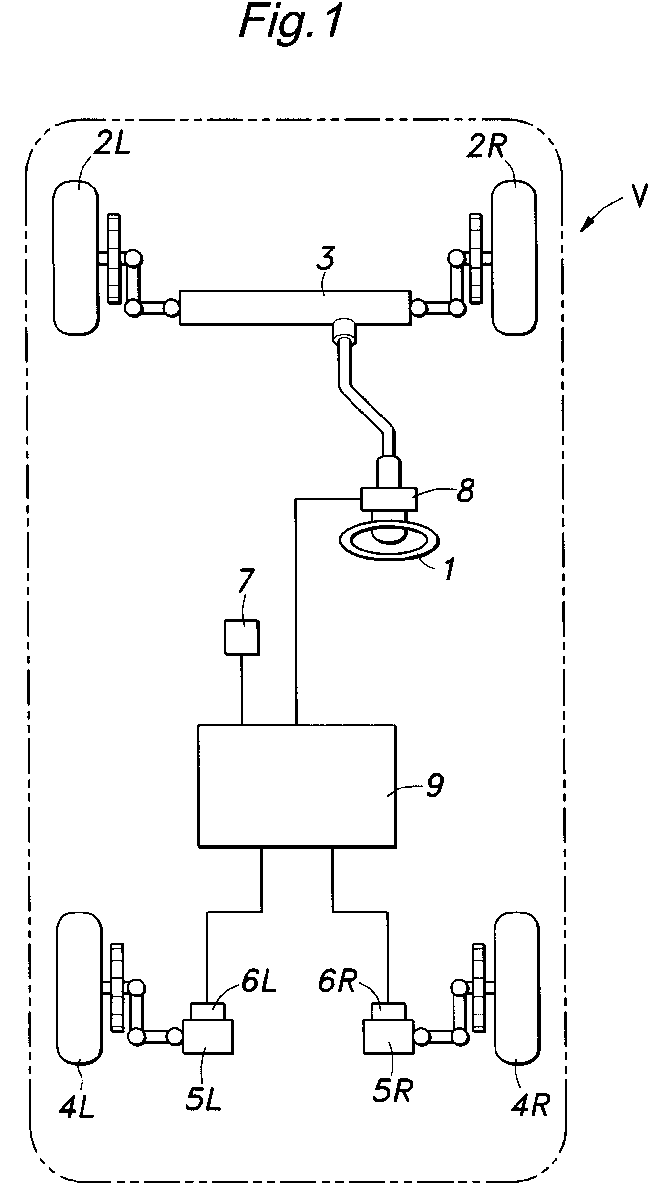 Variable toe angle control system for a vehicle