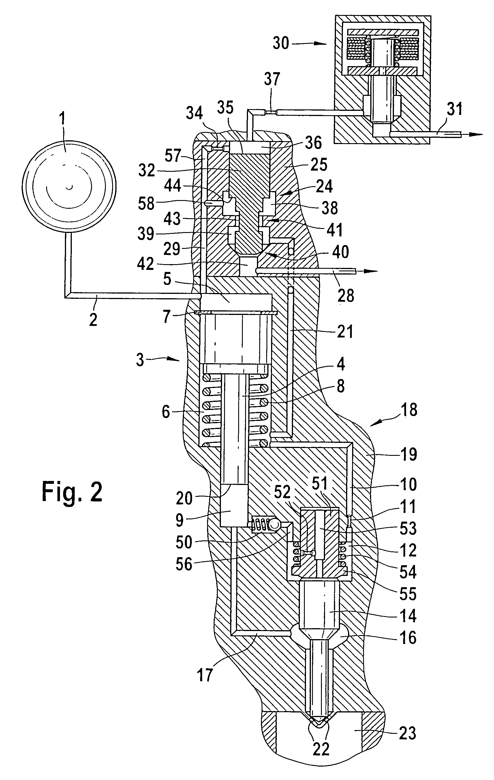 Fuel injector provided with provided with a pressure transmitter controlled by a servo valve