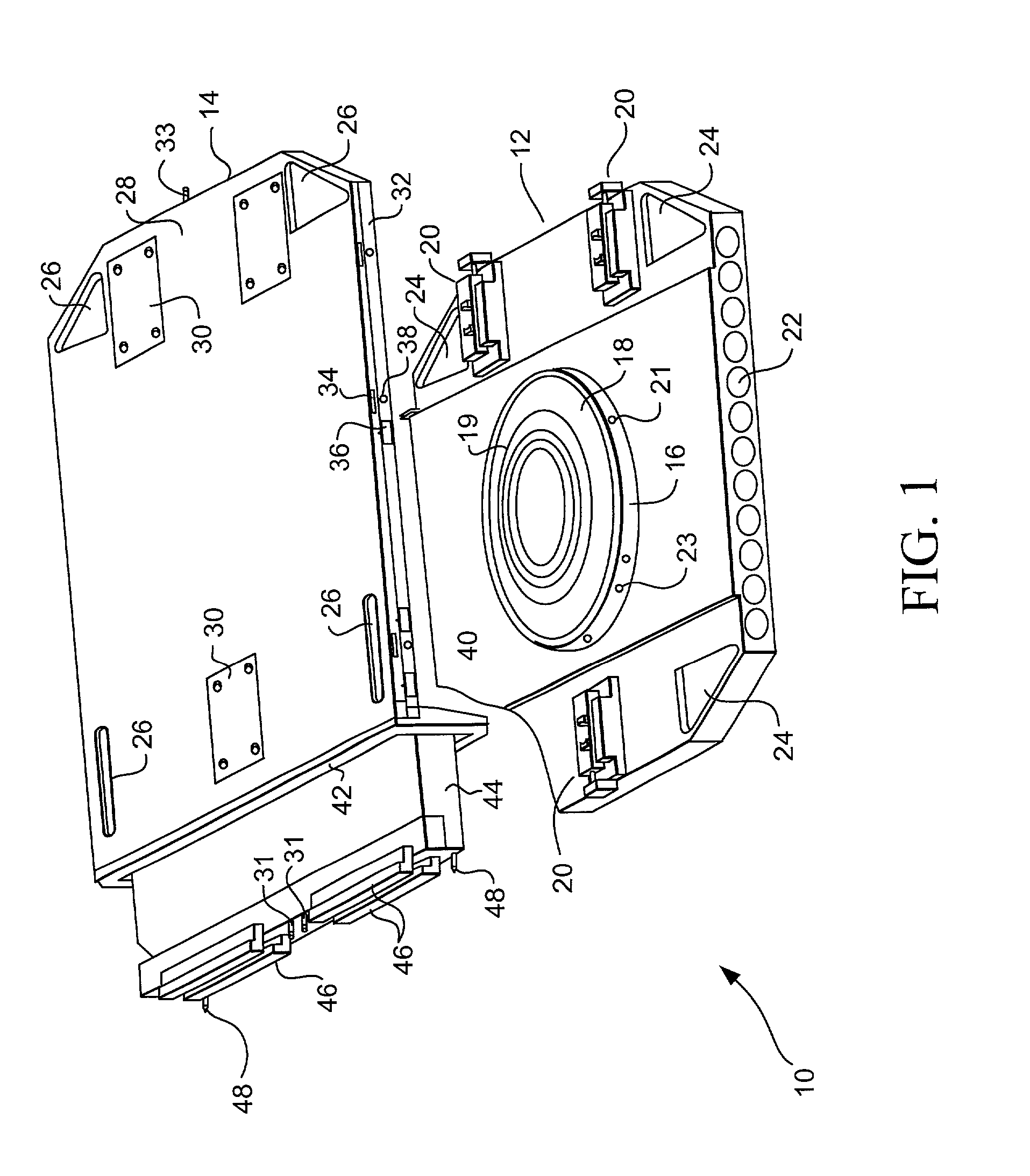 Wafer burn-in and test employing detachable cartridge