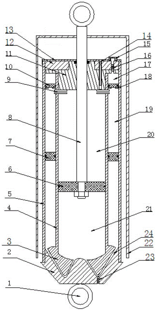 Double-piston electro-rheological shock absorber