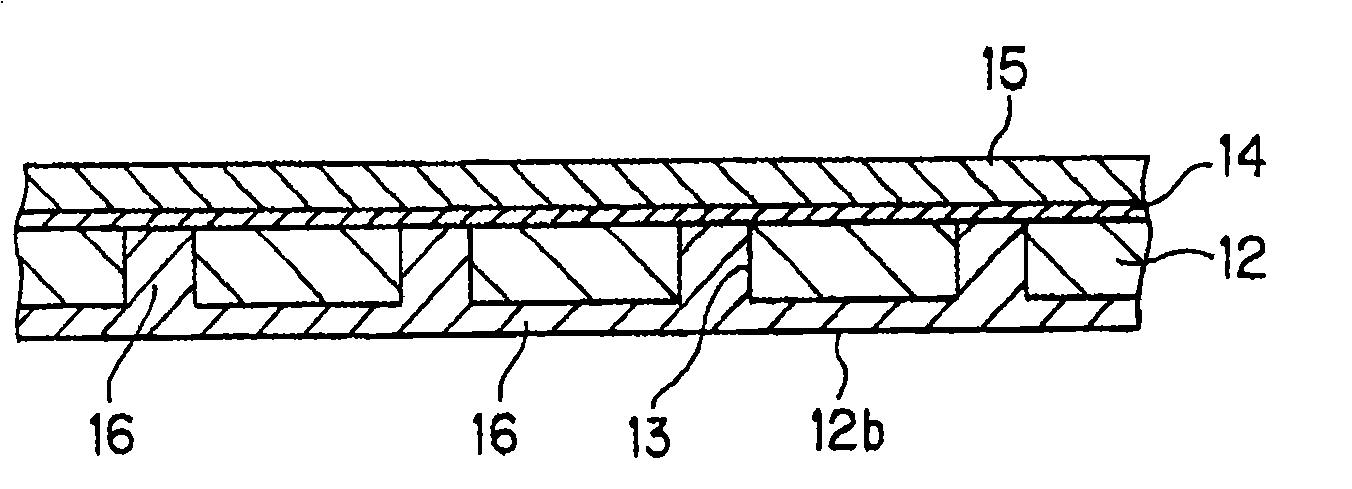 Thin film support substrate for use in hydrogen production filter and production method of hydrogen production filter