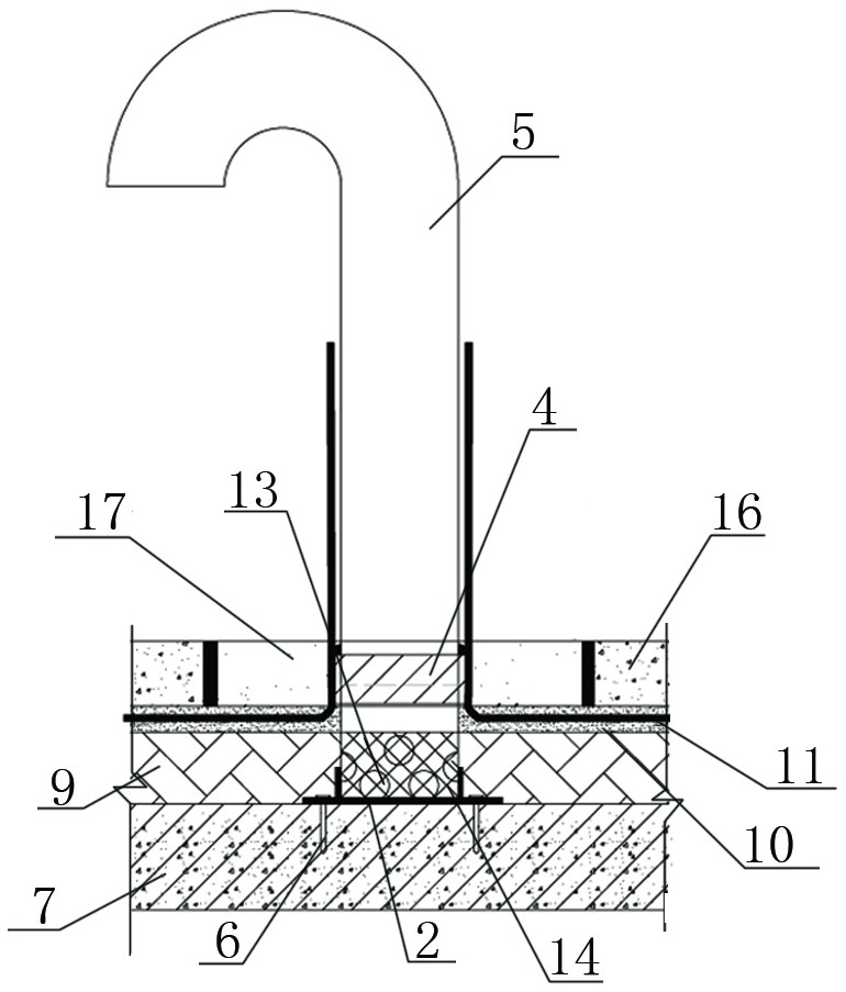 Planting roof waterproof thermal insulation exhaust system with exhaust device and construction method