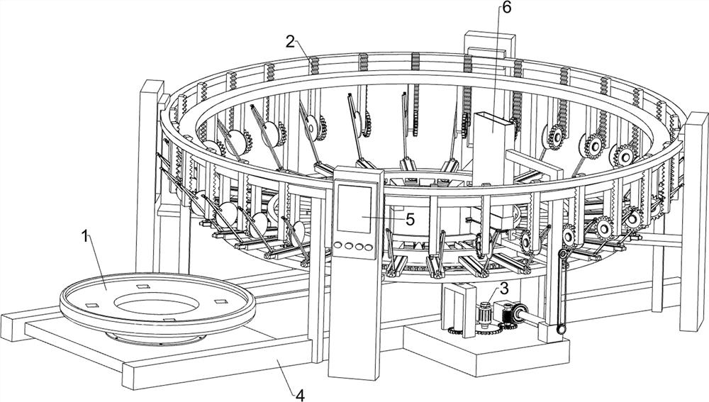 Device for inserting aluminum core vent plates into casting mold of carbon ceramic brake disc