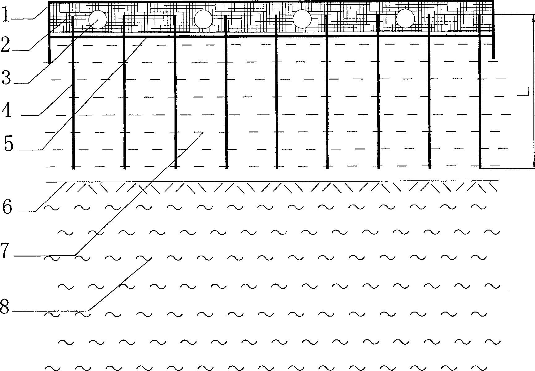 Quick reinforcing method and reinforcing device for super soft weak soil