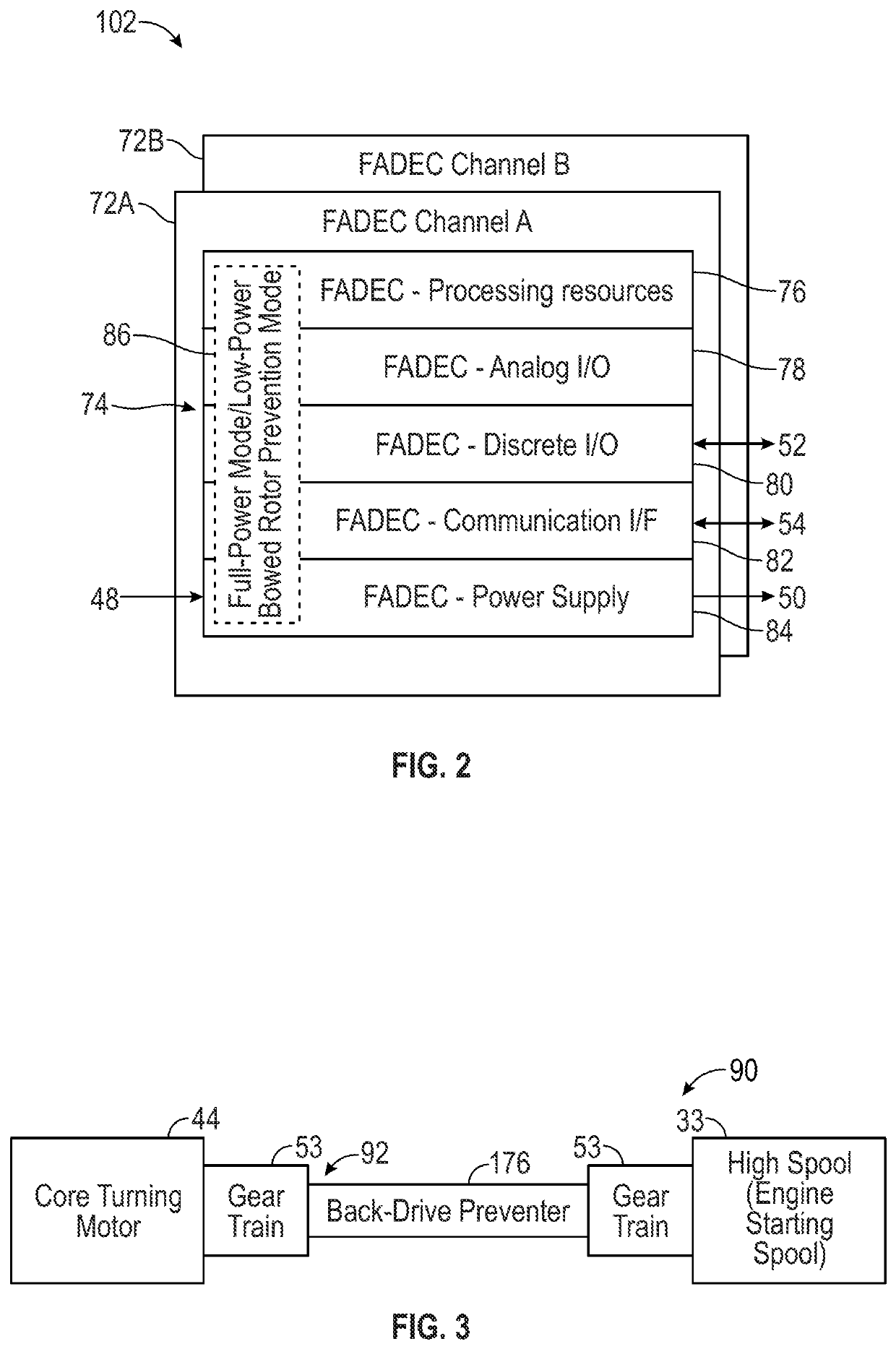 Low-power bowed rotor prevention and monitoring system