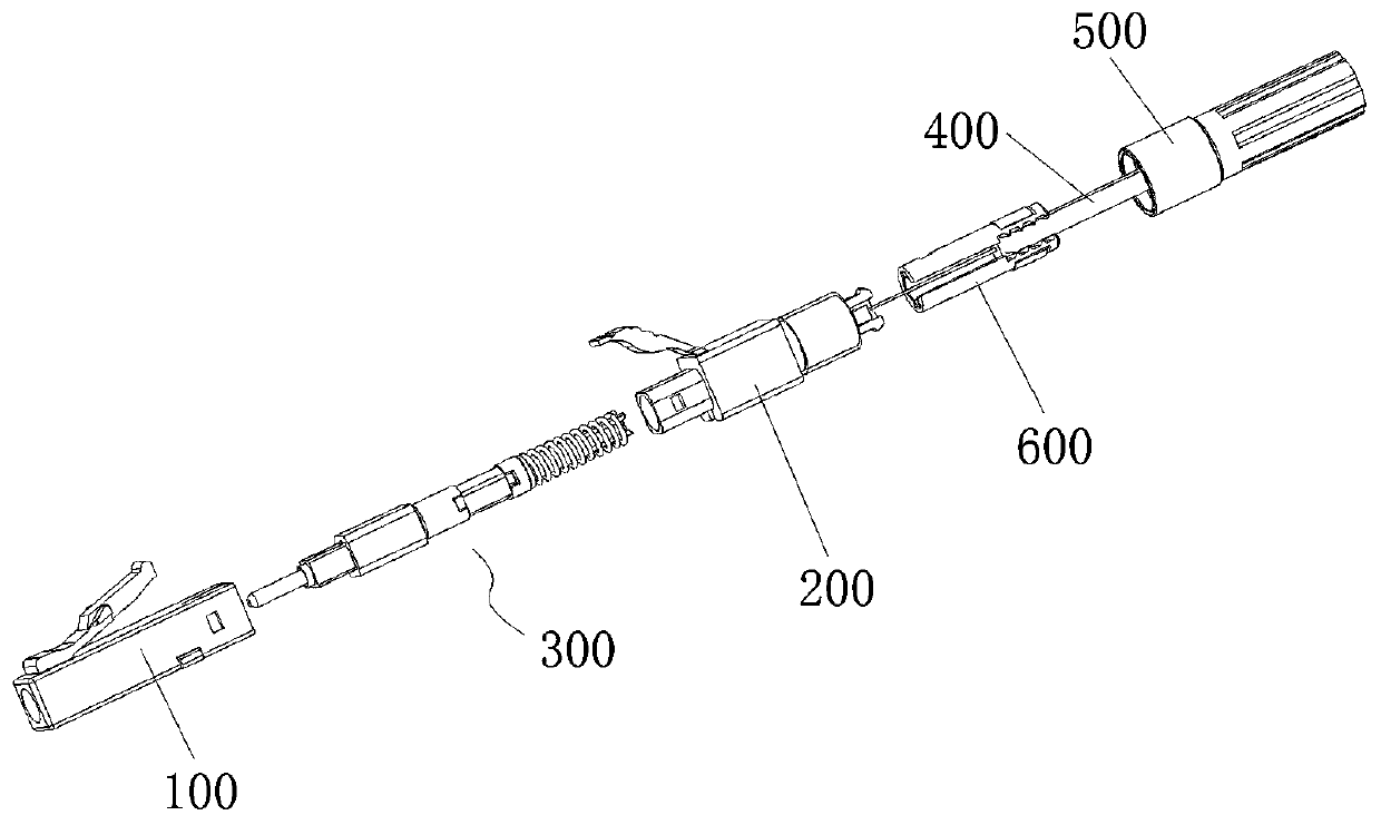 Optical fiber connector for field construction