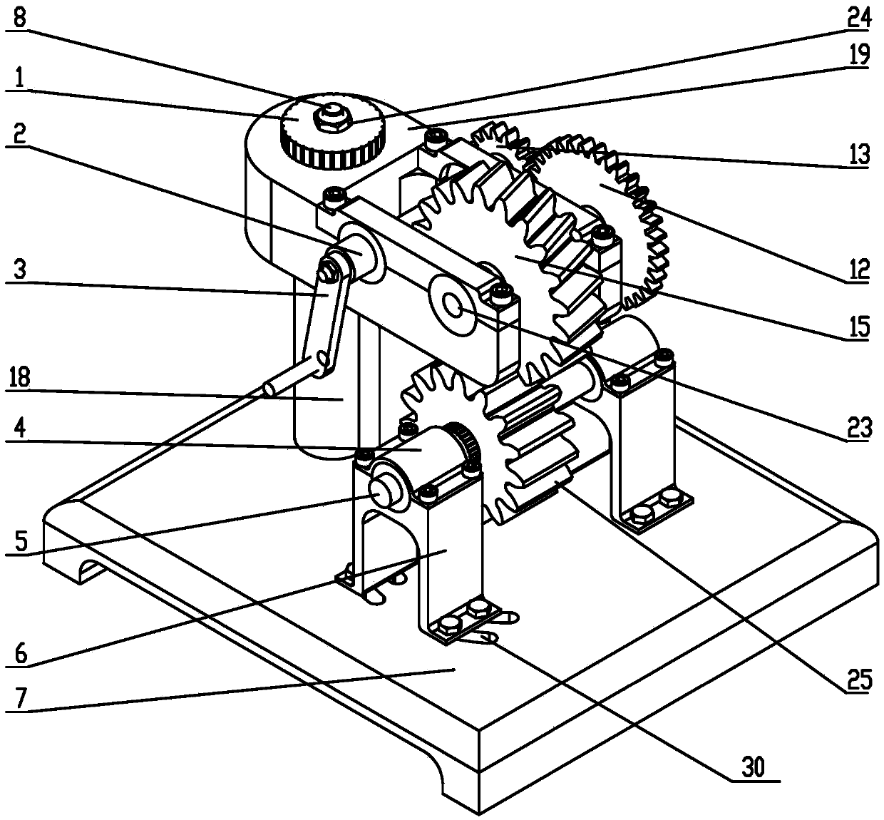 Multifunctional gear-shaving machine teaching demonstration instrument