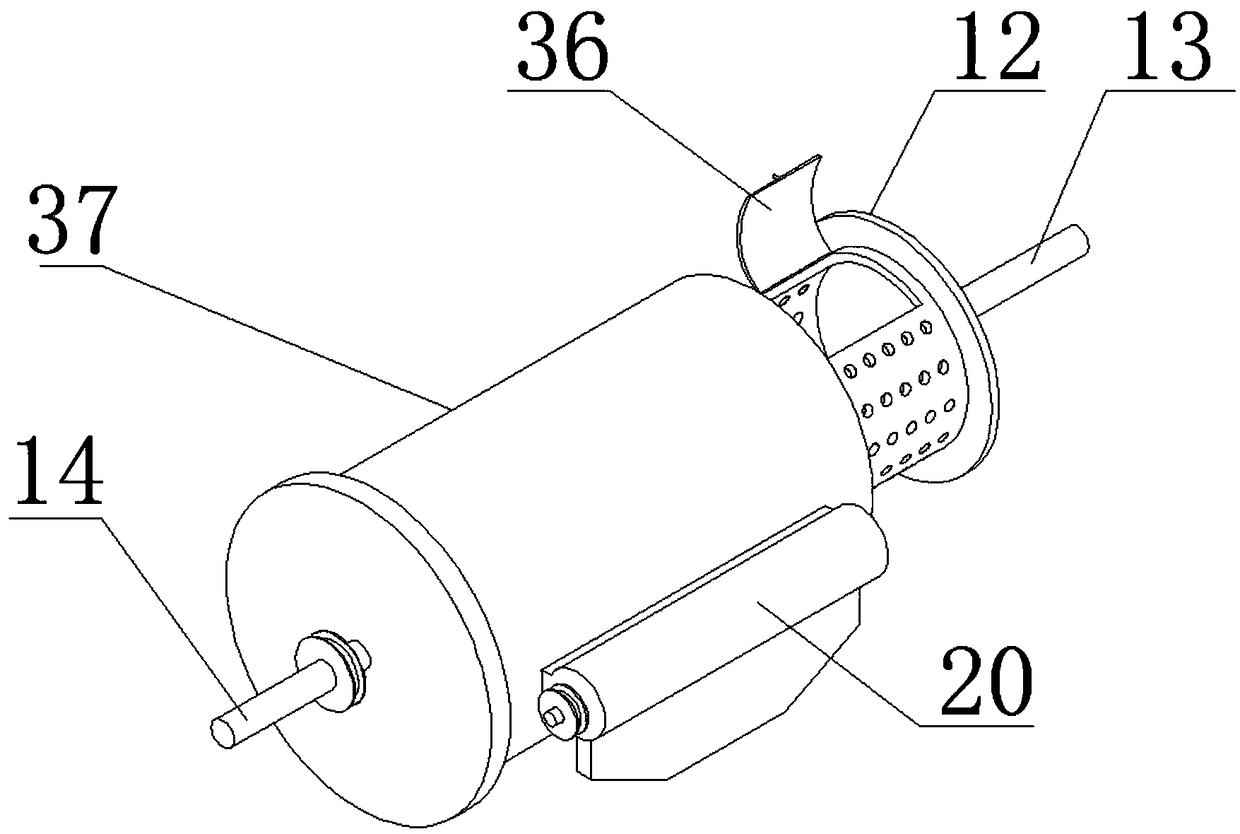 Stone impurity roller centrifugal removal device