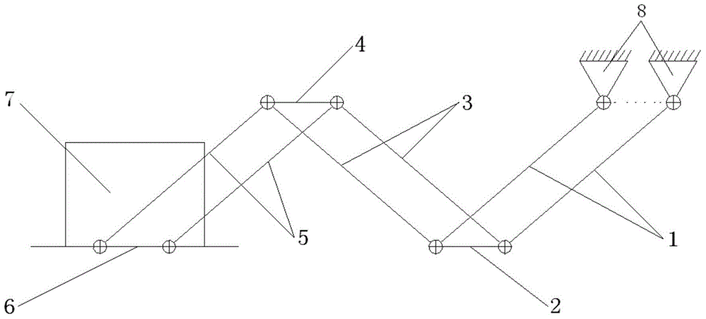 Material transfer device based on compound parallelogram mechanism