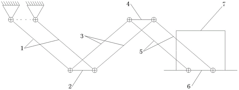 Material transfer device based on compound parallelogram mechanism