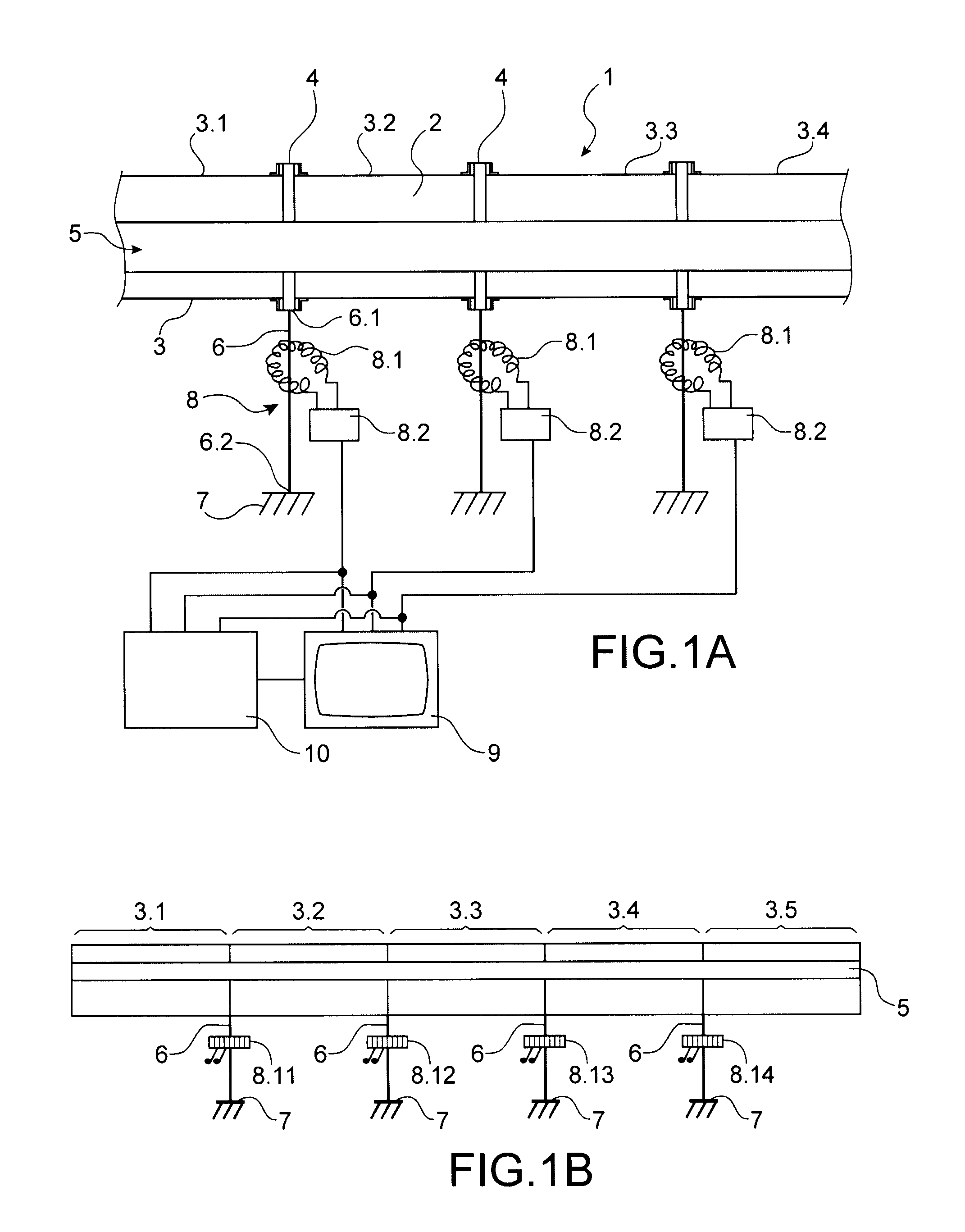 Device for detecting and locating electric discharges in fluid-insulated electrical equipment