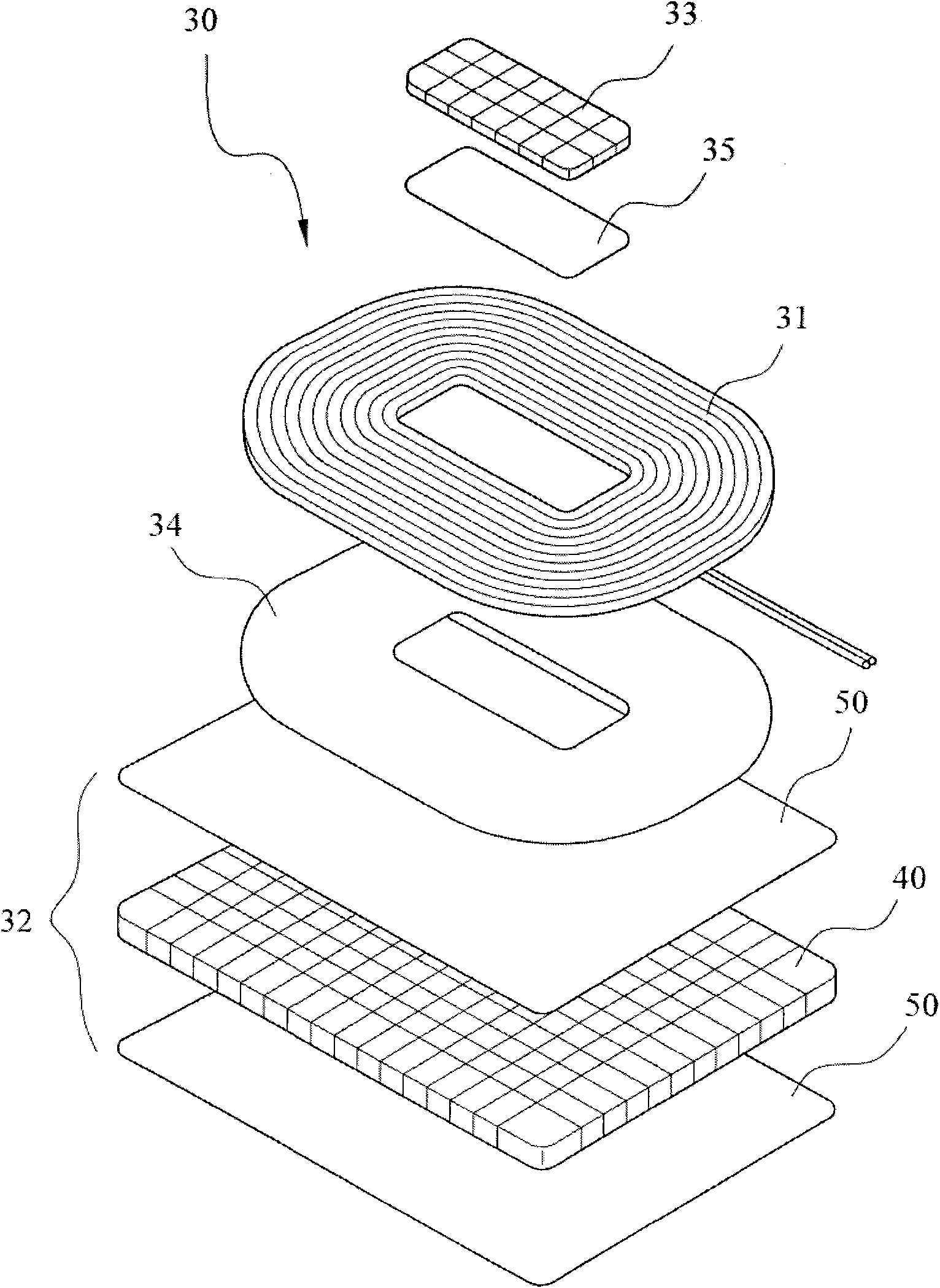 Flexible wireless electric power induction module