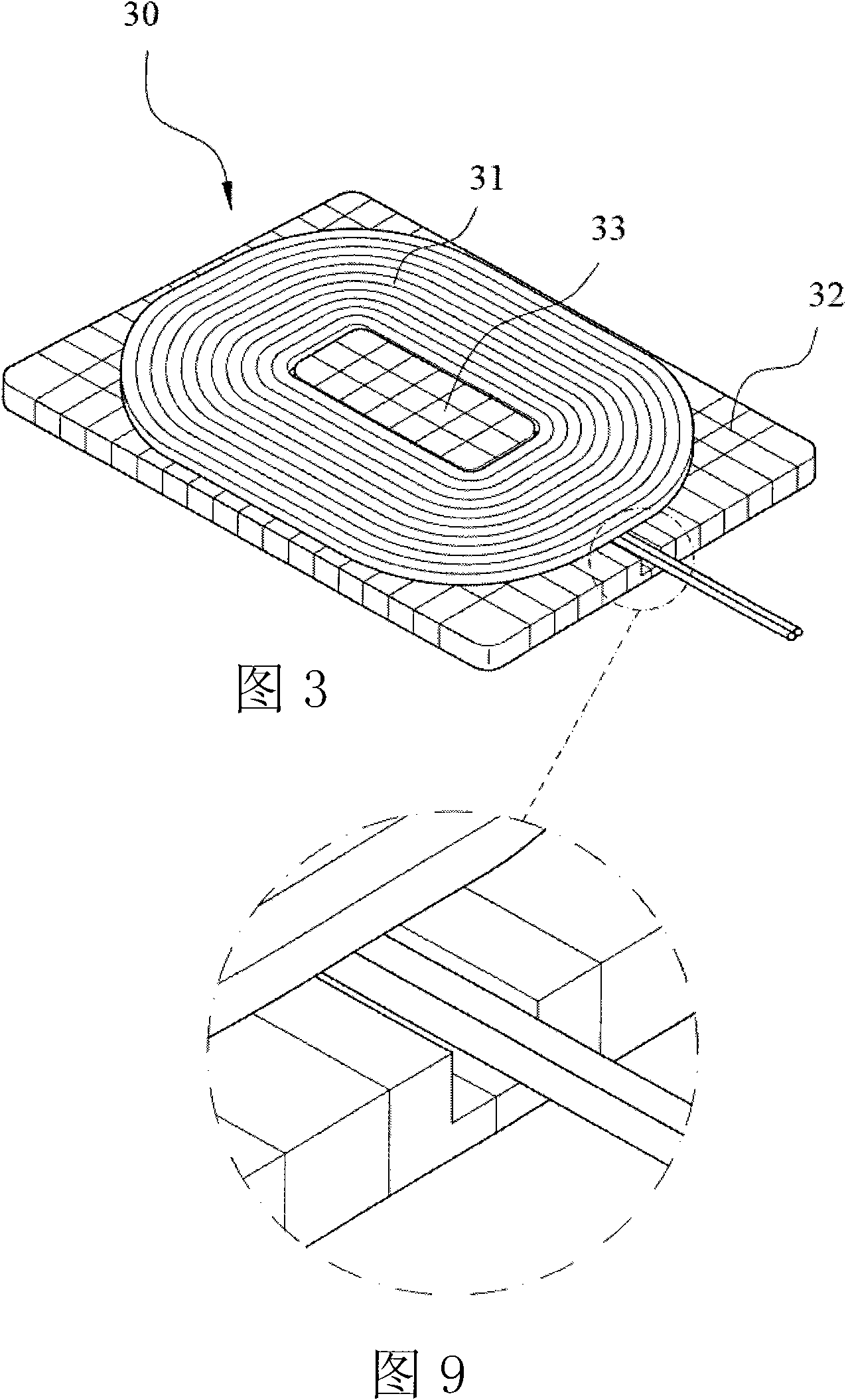 Flexible wireless electric power induction module