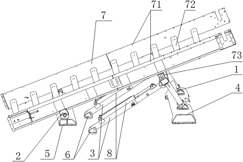 Support device, belt conveyor and mobile crusher