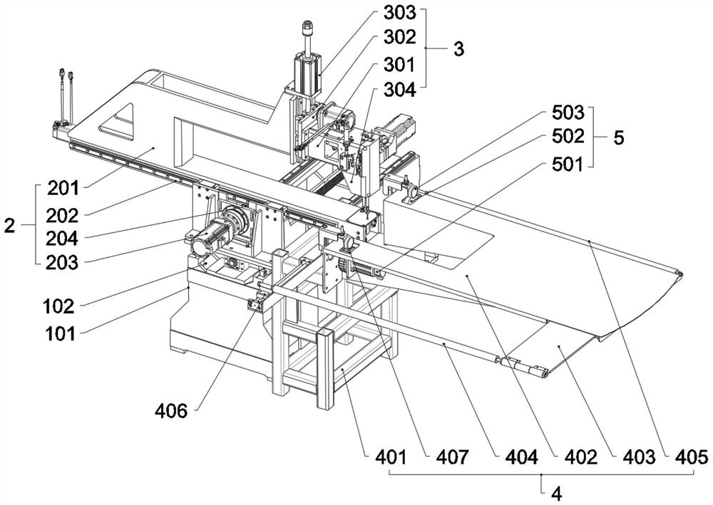 Automatic sewing equipment for container bag body and reinforcing block