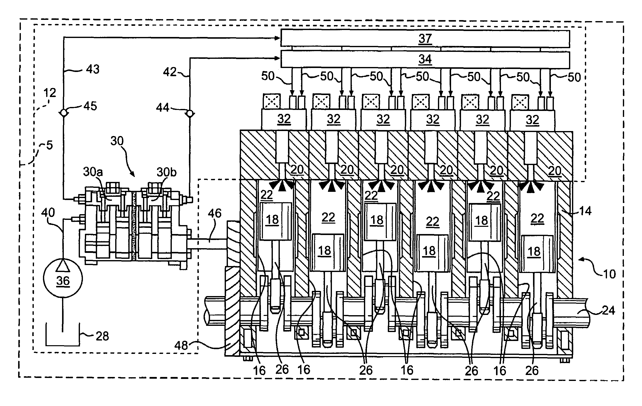 Multi-source fuel system for variable pressure injection