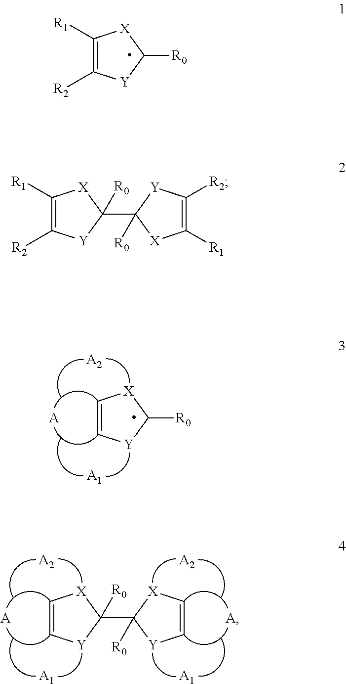 Heterocyclic radical or diradical, the dimers, oligomers, polymers, dispiro compounds and polycycles thereof, the use thereof, organic semiconductive material and electronic or optoelectronic component