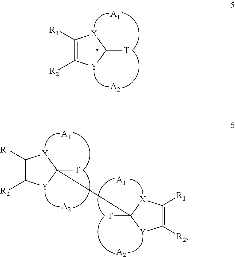 Heterocyclic radical or diradical, the dimers, oligomers, polymers, dispiro compounds and polycycles thereof, the use thereof, organic semiconductive material and electronic or optoelectronic component