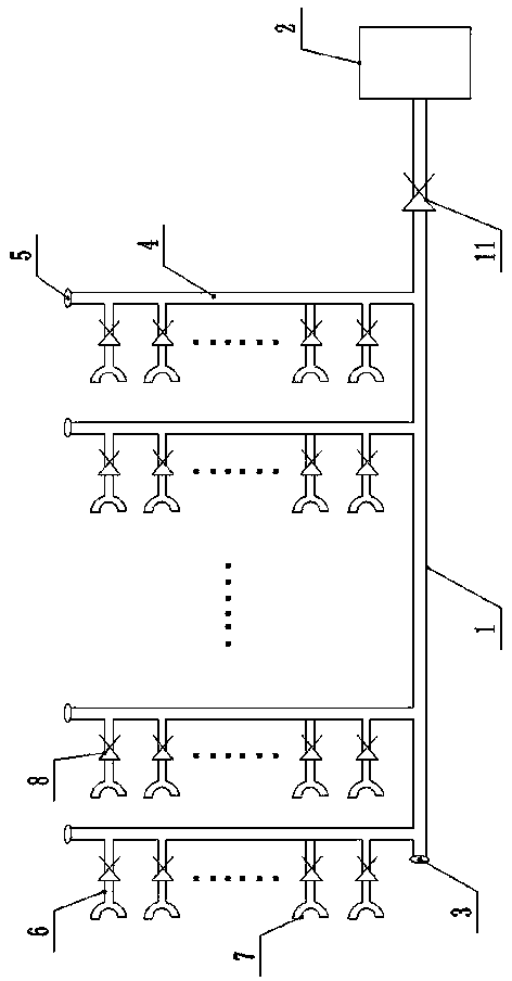 Irrigating system for grapery