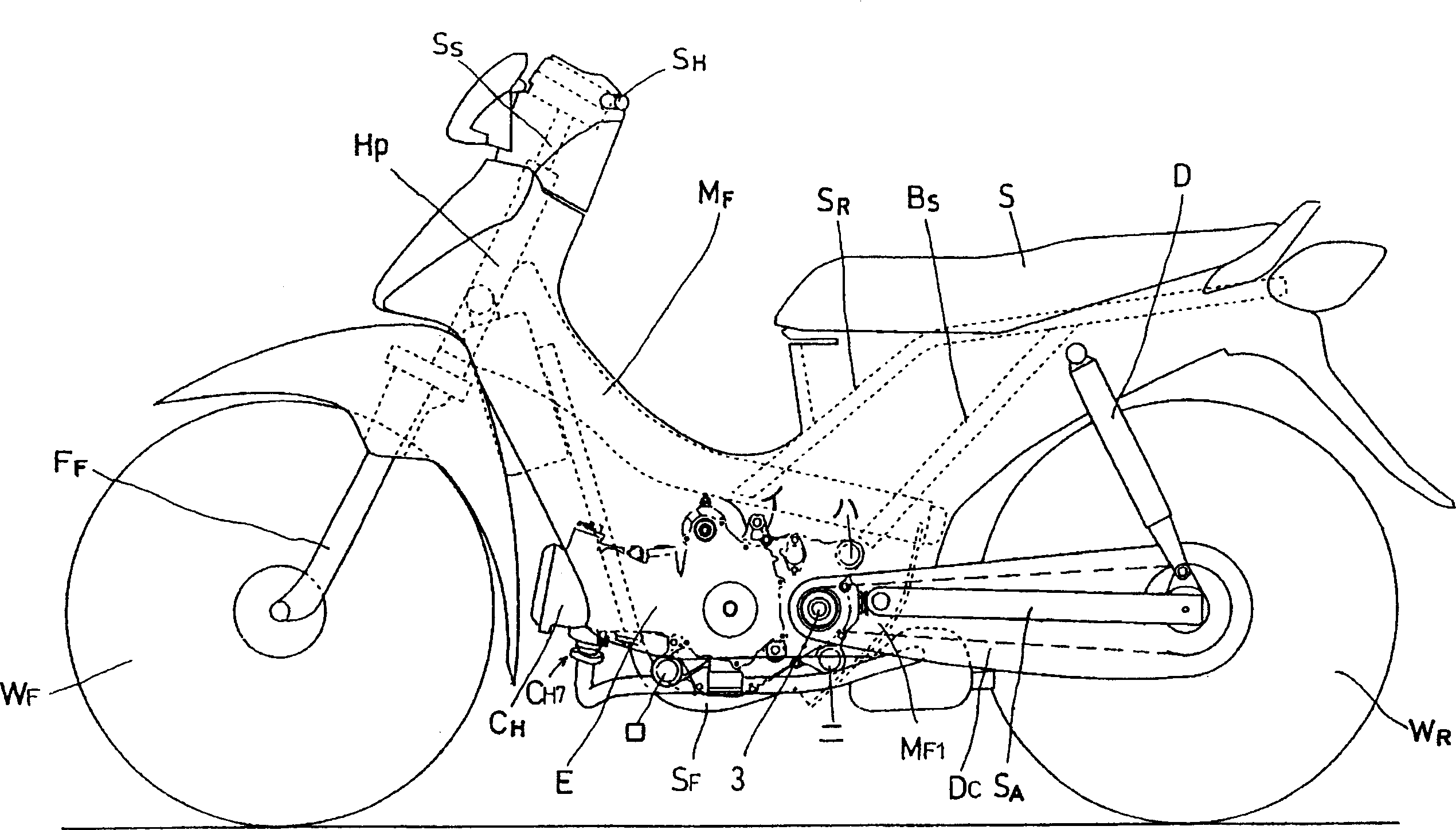 Installation structure of knockmeter in internal combustion engine