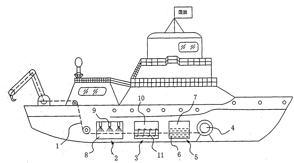 Rustproof maintaining device for steel wire rope specially for scientific expedition ship and maintenance method thereof