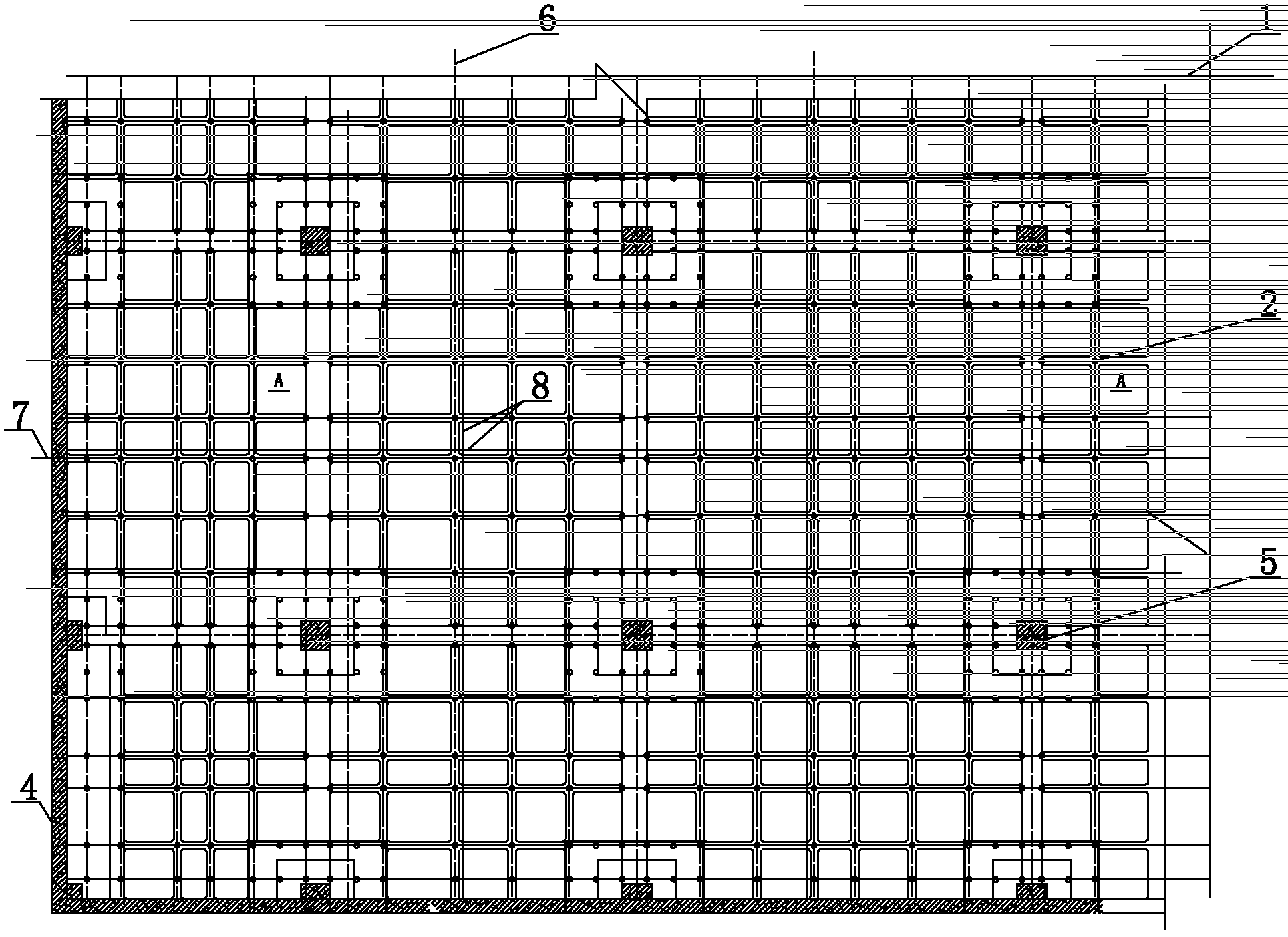 Construction method of membrane shell ribbed floor formwork supporting system