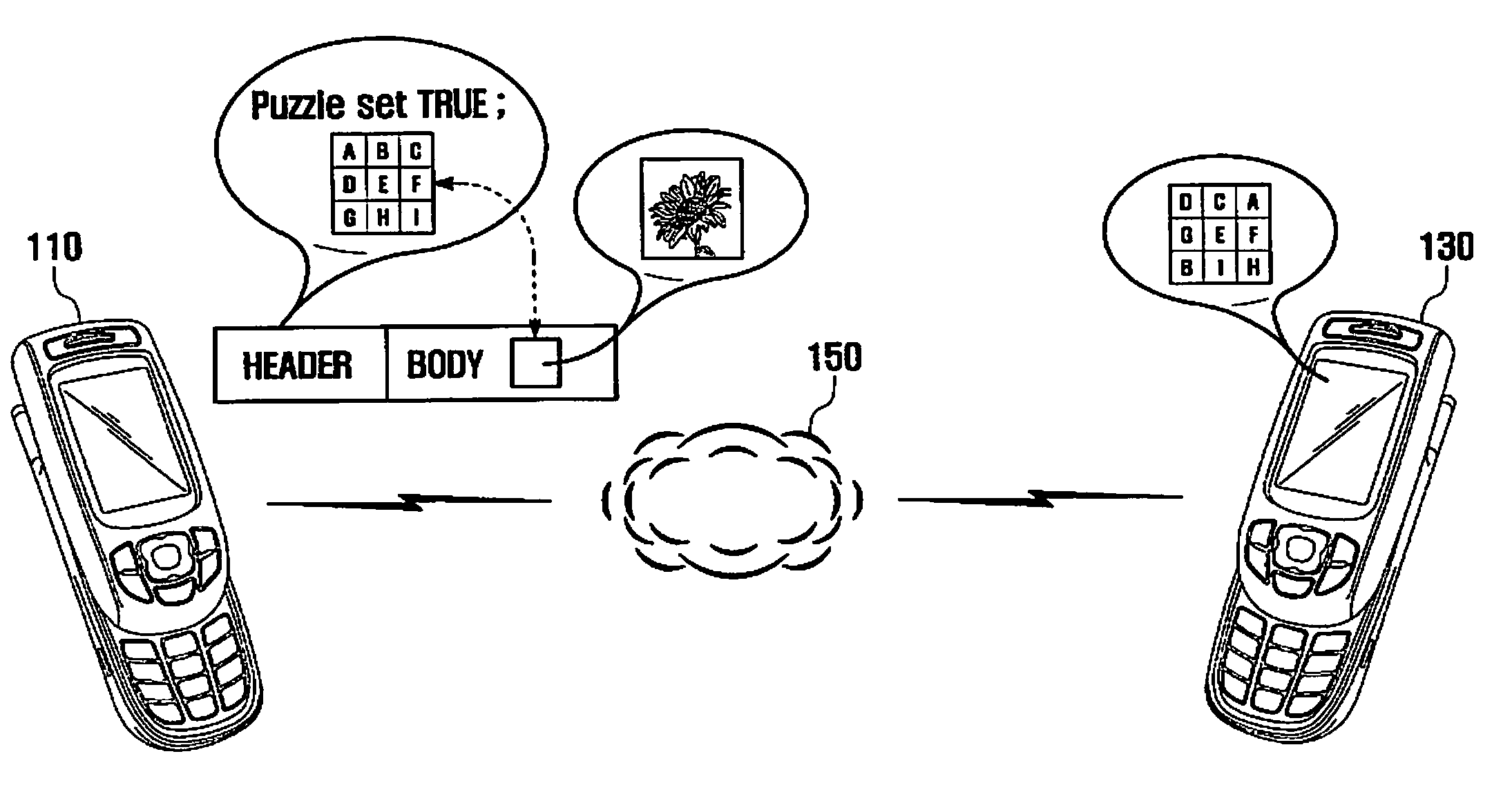 Message sending/receiving method for mobile terminal