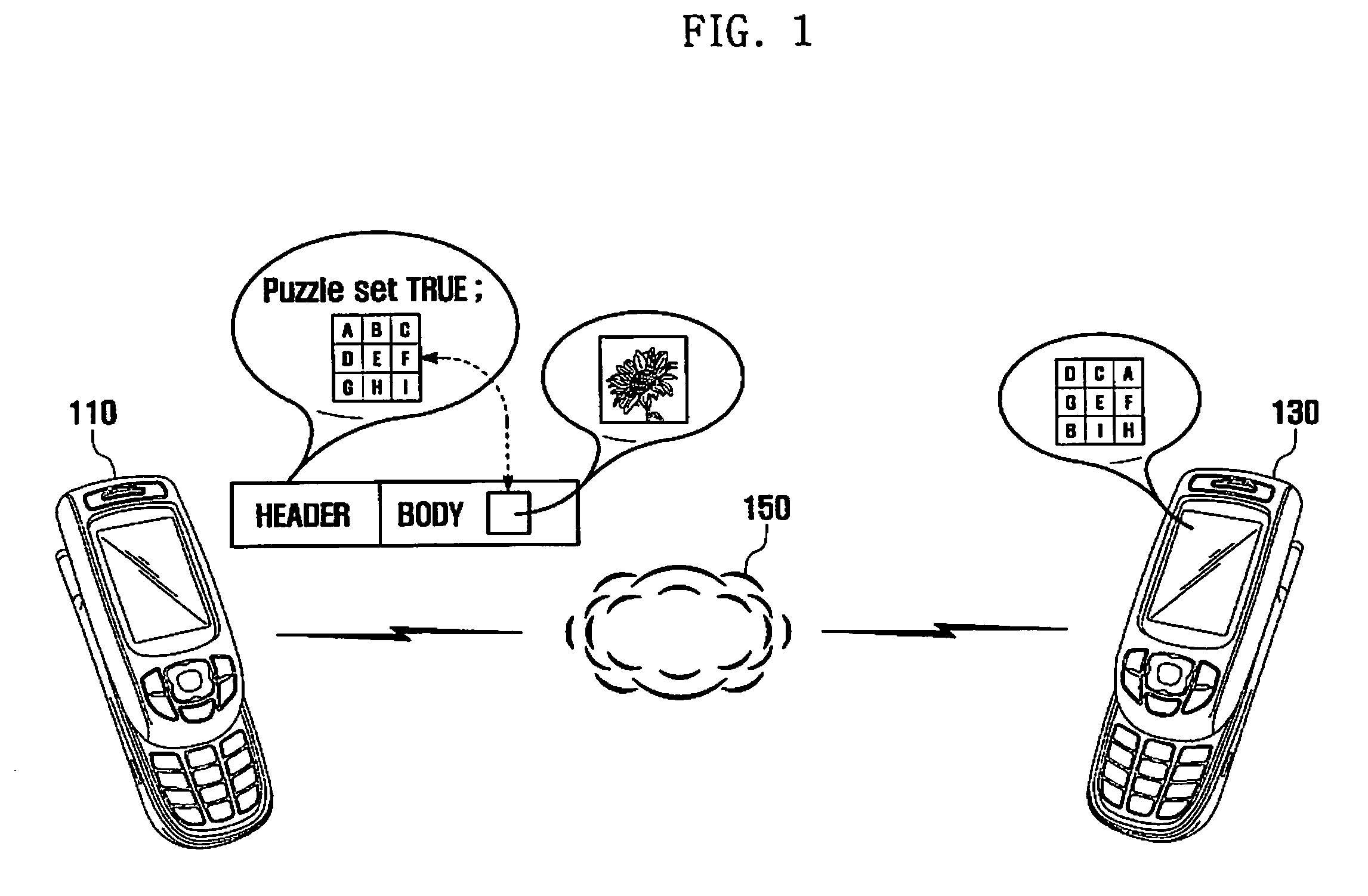 Message sending/receiving method for mobile terminal