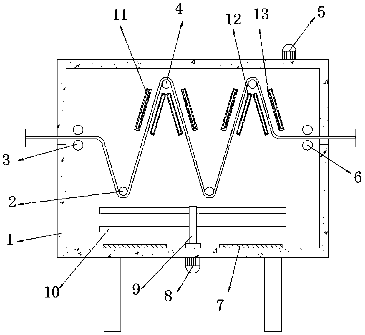 Rope winding gluing device for net rope processing