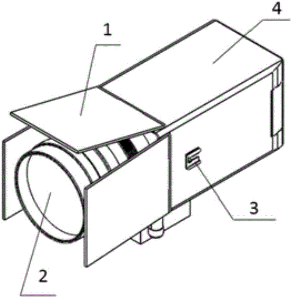 Multi-function split type full frame industrial camera having three anti-dazzling screens and double hot shoe adapters