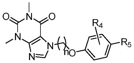 Xanthine aromatic acid ether derivatives and application thereof