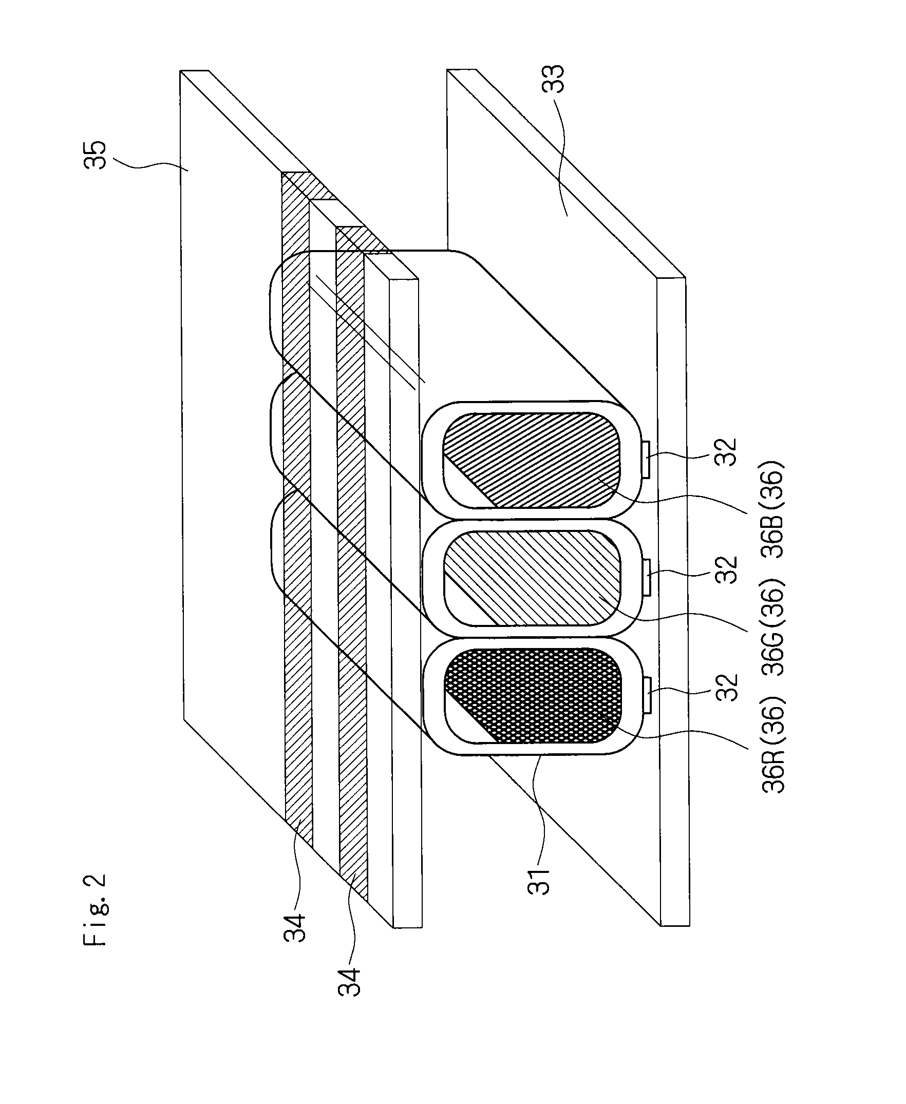 Plasma tube array-type display device